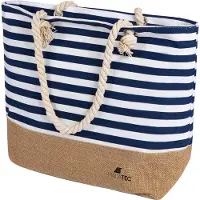 Malatec Sac de plage Sac de bain Imperméable Femmes Fermeture éclair Shopper 21157