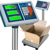 MT MALATEC Balance plate-forme numérique 100 kg/ 50 g Écran LED Rotation à 360 degrés Réglable Fonctionnement sur batterie/ secteur Fonction de tare Balance industrielle 23536