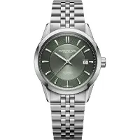 Raymond Weil Montre automatique élégante pour homme avec affichage de la date et cadran vert olive, Argent, (38 mm)