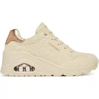 SKECHERS Uno Wedge - Safari Daze Sneakers Laag - Gebroken wit - Maat 40