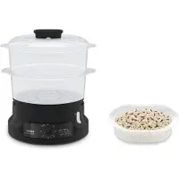 Tefal Minicompact VC139810 Cuiseur vapeur 2 panier(s) Pose libre 800 W Noir