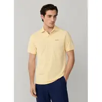 Hackett London pour homme. HM5600146 Polo avec bordure de plage coupe classique jaune (XXL), Casuel, Coton, Manche courte