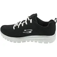 SKECHERS Baskets basses 'Graceful Get Connected' noir / blanc
