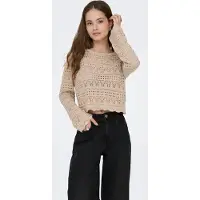 ONLY Pull-over 'ONLELKE' beige foncé