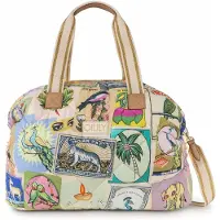 Oilily sac de voyage sac à épaule bandoulière Coosje Overnighter Almond Oil coloré