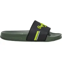 Pepe Jeans pour garçon. PBS700001 Pantoufles Zone B verte (38), Plat, Aucun, Beachwear, mode enfantine