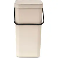 Brabantia Poubelle Sort&Go 16 l, Poubelle, Beige