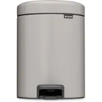 Brabantia Poubelle à pédale NewIcon 5 l, gris clair