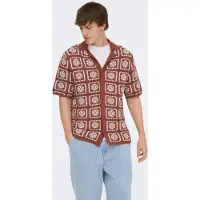 Only & Sons Pull-over 'ONSBART' rouille / blanc