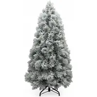 XMS-Trees Arbre de Noël artificiel Fairbanks H240 x Ø117 cm - avec branches recouvertes de neige - difficilement inflammable