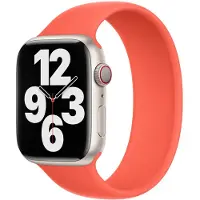 Apple Bracelet Boucle unique en Silicone Watch | 44/45/46/49 mm - Taille 12 - Nectarine