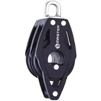 Tersma Double Pulley With Becket 40 Mm Argenté