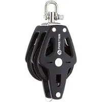 Tersma Poulie Double à émerillon Sur Roulement Avec Pontet 50 Mm