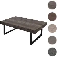 Mendler Table basse de salon Kos T576 MVG 40x110x60cm pieds métalliques foncés