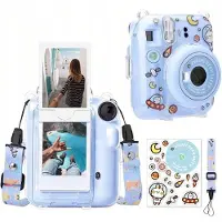 EtuiTab Étui en silicone, autocollants et dragonne pour appareil photo FujiFilm Instax Mini 12