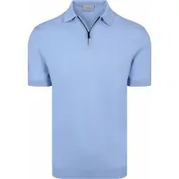 Suitable Knitted Polo Demi-Zip Dan Bleu Clair