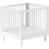XL mobler Parc bébé Forrest 95x75cm - bois de hêtre massif - blanc
