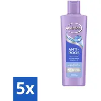 Unilever 5 flacons de shampooing Andrélon Anti-pellicules, 250 ml chacun. Pack avantage. Contient 5 flacons