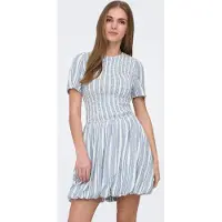 ONLY Robe d’été 'ONLGoa' bleu clair / blanc