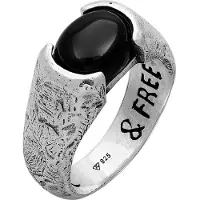 Haze&Glory Bague 'Liberty' noir / argent