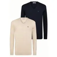Felix Hardy Pull-over beige / marron / vert foncé / noir