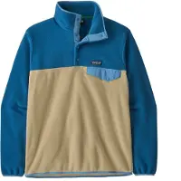 Patagonia - Polaire chaude et confortable à col montant et pressionné - M's LW Synch Snap-T P/O Nautilus Tan pour Homme en Nylon - Taille S - Beige
