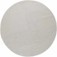 vidaXL Tapis ronds PALMERAS Crème Ø 160 CM Polyester