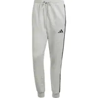 Adidas Pantalon de sport 'ESSENTIALS THREE STRIPES FLEECE' gris chiné / noir