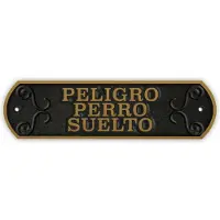 Magnet & Steel Schild Peligro perro Suelto 24 x 7,2 cm