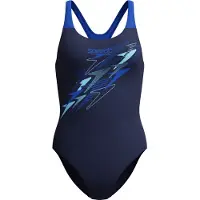 Speedo Medley Logo Medalist Swimsuit Bleu UK 32 Femme