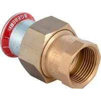 Geberit GE Mapress, acier au carbone, raccord à vis traversant, d22 mm x Rp1, galvanisé, 1 pièce