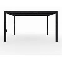 Sojag Pergola Sojag Milo 1012 en acier avec toit à lamelles, noire, 3 x 3,5 m