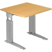 Hjh OFFICE PRO US08 höhenverstellbarer Schreibtisch buche quadratisch
