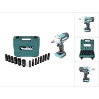 Makita DTW 190 Z 18V Li-ion Boulonneuse à chocs sans fil + Jeu de 14 clés à douille B-52308 - sans batterie, sans chargeur