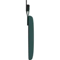 vidaXL Tête de lit suspendue en tissu vert foncé