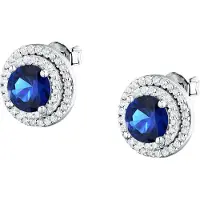 Morellato Boucles D'oreilles - Morellato - Saiw274 - Argent 925 - Zircon Cubique Bleu - Femme