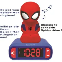 Marvel Réveil avec Veilleuse SpiderMan 3D
