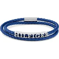 Tommy Hilfiger Mode double bracelet en cuir pour hommes 2790588, (Cuir)