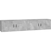 vidaXL Armoires murales TV 2 pcs. Gris béton 100x34,5x40 cm
