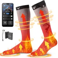 Vevor Chaussettes Chauffantes Femme Homme à Batterie Rechargeables Électrique 6000 mAh
