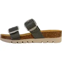 Plakton Mules Compensée en cuir Combarro