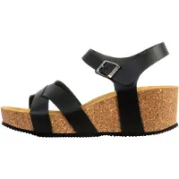 The Divine Factory Sandales 'Noga Ety Edge Leder-Sandalen mit Keilabsatz' noir