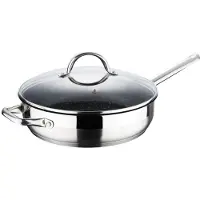 Bergner Acier inoxydable Poêle à induction Poêle Couvercle 24 cm BG-9846-MM