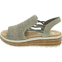 Rieker Sandales kaki / vert pastel