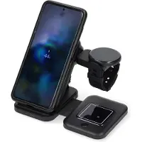 Nedis Chargeur sans fil | 3 en 1 | 15 W | Indicateur LED en cours d'utilisation | Câble inclus | USB-A / USB-C | 1.00 m