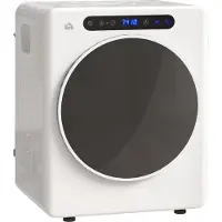 HOMCOM Sèche linge à évacuation compact, sèche-linge électrique 1000 W 3 Kg avec 6 modes de séchage, cuve en acier inoxydable, charge frontale, minuterie, pour appartement, maison, camping-cars, blanc