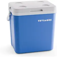 TRVLMORE Cool Box 26L - 65 heures de réfrigération - Frigobox - 2 éléments réfrigérants inclus - Bleu