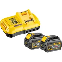 DeWalt DCB118T2-QW Kit De Démarrage Pour Batterie Li-ion FlexVolt 18 V / 54 V (2 Batteries De 6,0 Ah) + Chargeur