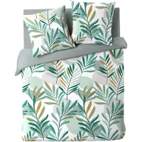 Douceur d'intérieur Parure de lit - - Louna - Microfibre - 240x220cm - Vert