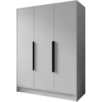 MargaretHadas24 Armoire Goya I 150 cm (blanche, poignées noires)